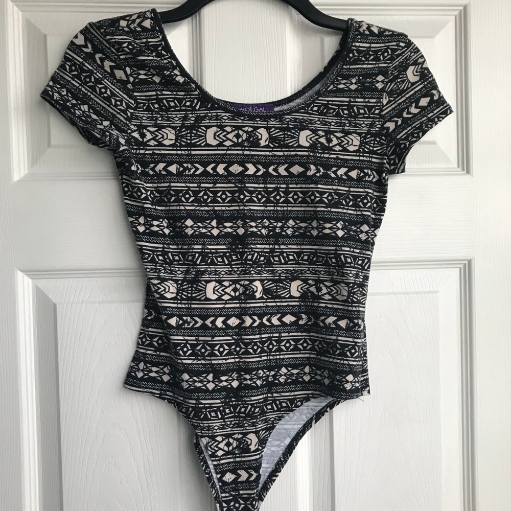 Tribal print bodysuit by Hot Gal. Medium